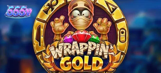 Cena temática egípcia do jogo Wrappin’ Gold com o faraó Khufu